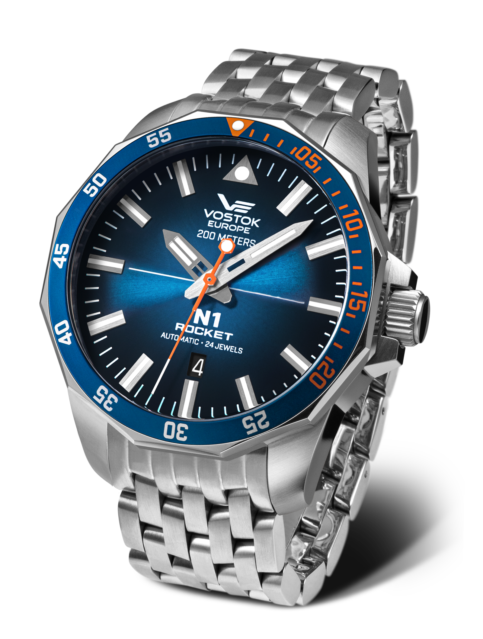 N1 Roket N1 Rocket - Bracciale compatto in acciaio inossidabile – Vostok Europe ...